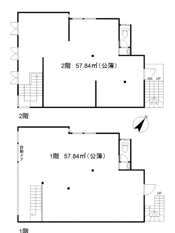 千鳥町の事務所仕様物件の平面図