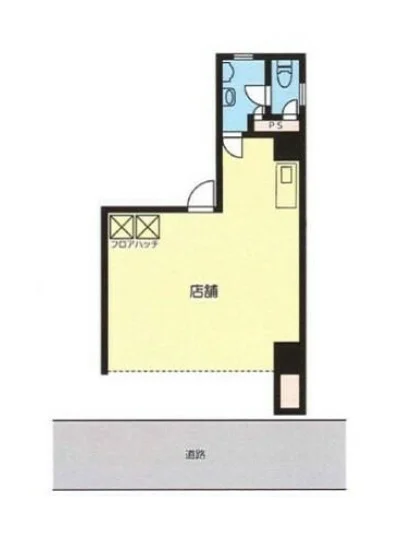 貸店舗(事務所仕様)の平面図
