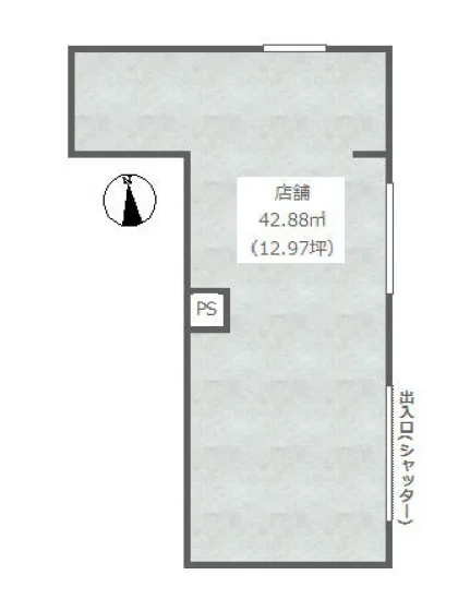 等々力のスケルトン物件の平面図