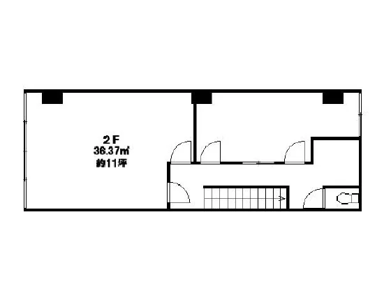 貸店舗(事務所仕様)の平面図