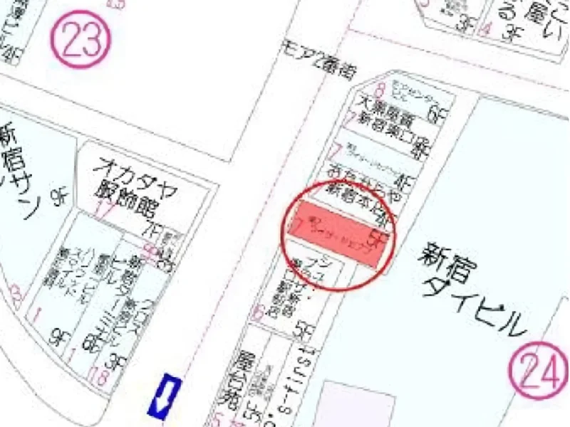 貸店舗(スケルトン)の地図