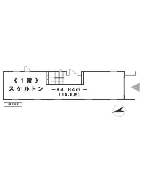 貸店舗(スケルトン)の平面図