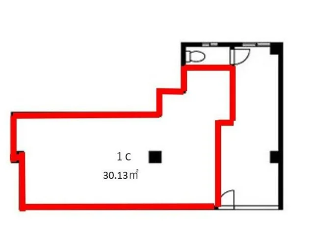 下北沢のスケルトン店舗物件の平面図