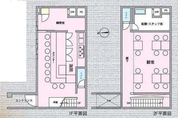 蒲田のリース物件の平面図