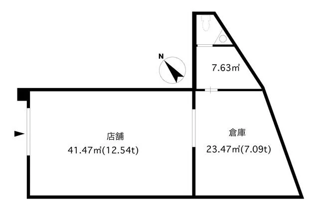 元町・中華街のラーメン居抜きの平面図