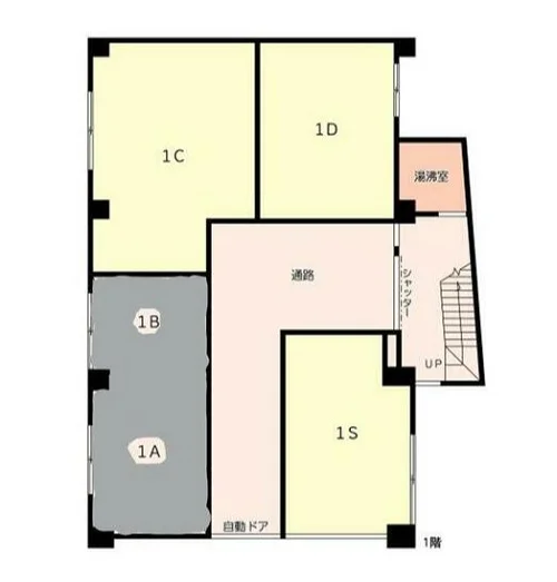 大倉山のスケルトン店舗物件の平面図