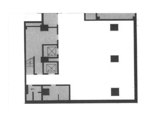 貸店舗(スケルトン)の平面図