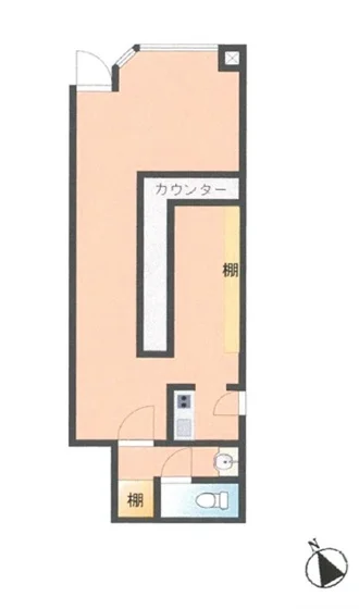 八王子のスナック・パブ居抜きの平面図