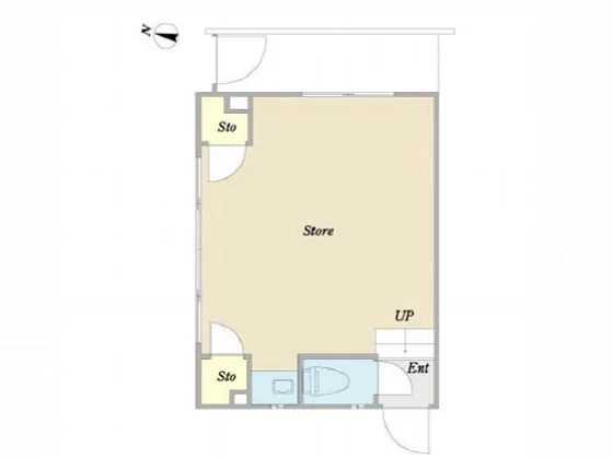 貸店舗(事務所仕様)の平面図