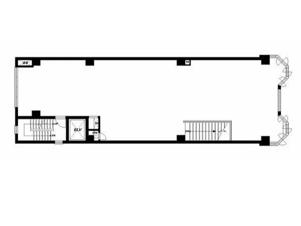元町・中華街のスケルトン物件の平面図