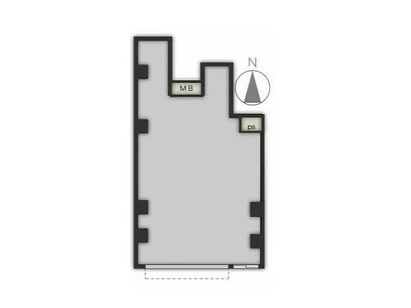 笹塚のスケルトン店舗物件の平面図