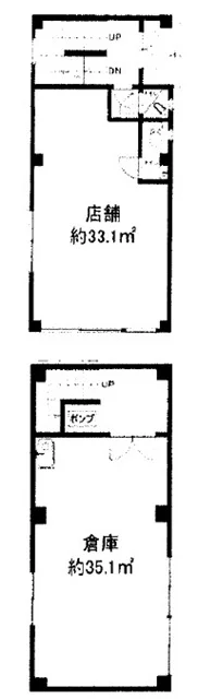 西荻窪の居抜き店舗の平面図