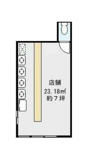 上尾のテイクアウト居抜きの平面図