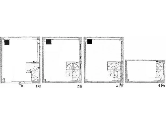 新橋のスケルトン物件の平面図