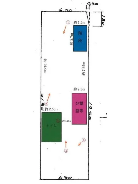 東青梅のスケルトン物件の平面図