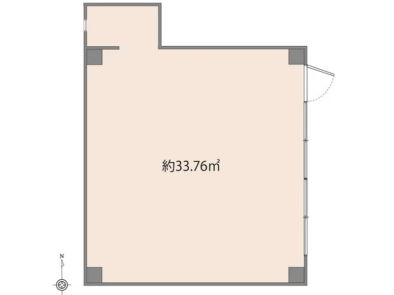 亀戸のスケルトン店舗物件の平面図
