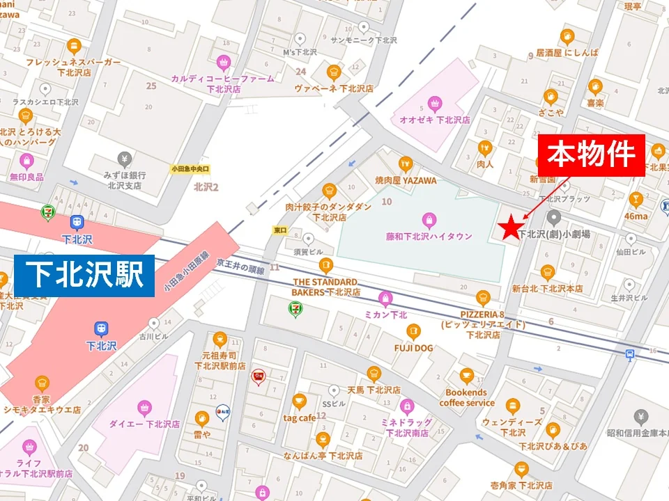 カフェ・喫茶店の居抜き物件の地図