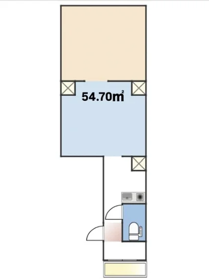 貸店舗(事務所仕様)の平面図