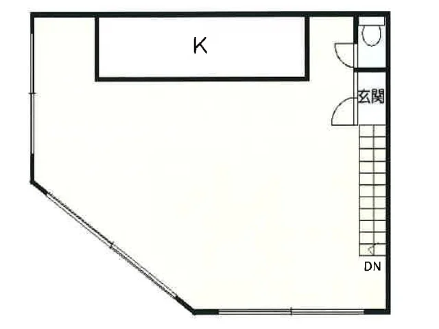 南千住の居抜き店舗の平面図