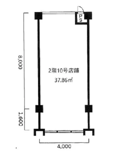 洋光台のスケルトン物件の平面図
