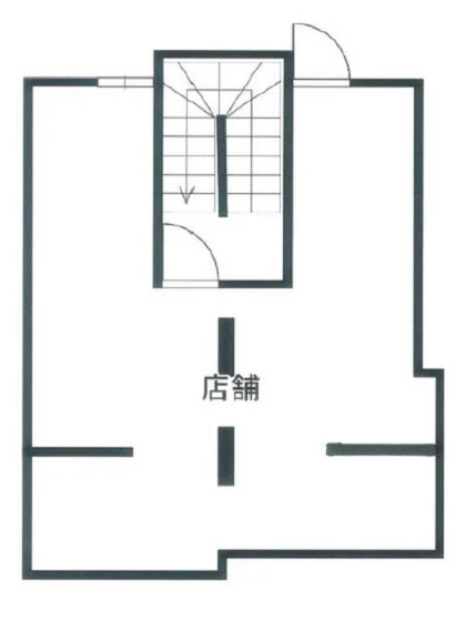 貸店舗(スケルトン)の平面図
