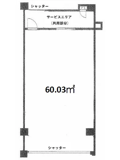 貸店舗(事務所仕様)の平面図