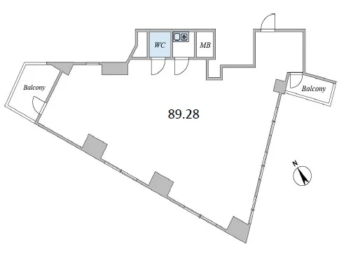 溝の口の居抜き店舗の平面図