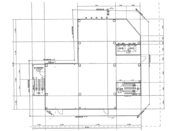 錦糸町のスケルトン店舗物件の平面図