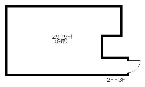 糀谷のスケルトン店舗物件の平面図