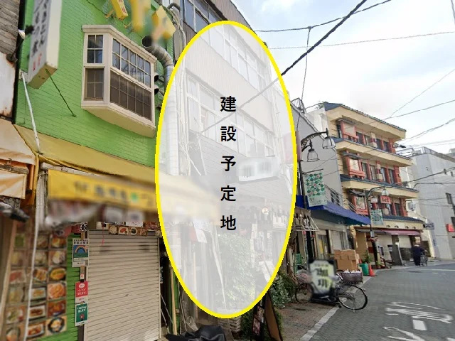 浅草のスケルトン店舗物件の外観