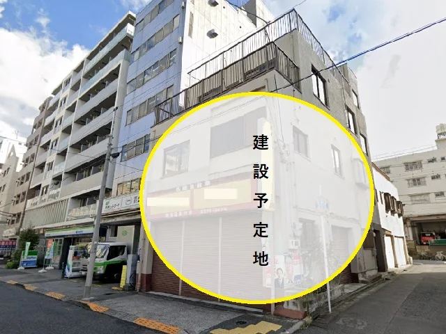 貸店舗(スケルトン)の外観