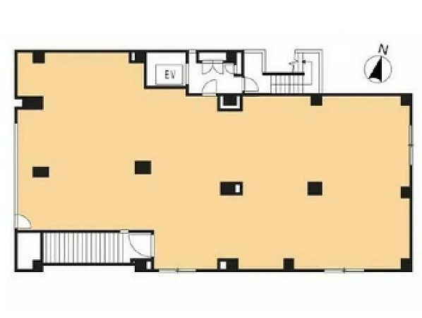 大宮のスケルトン店舗物件の平面図