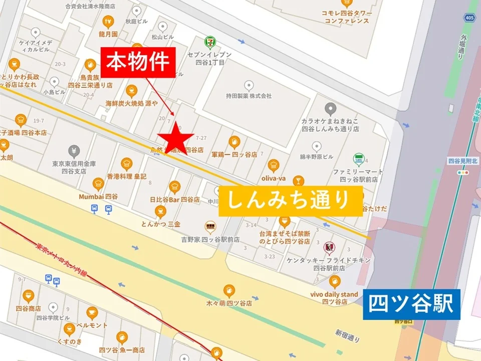 貸店舗(スケルトン)の地図