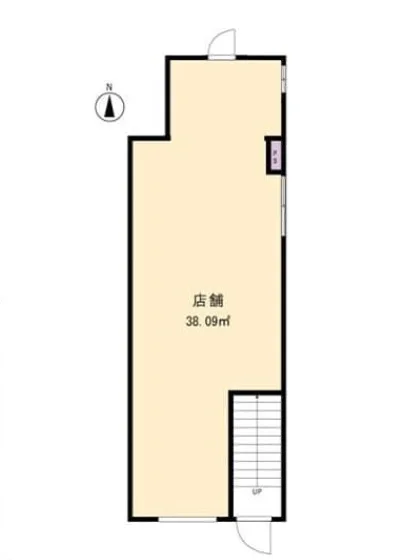 八王子のスケルトン物件の平面図