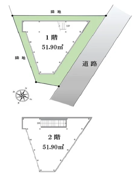 明治神宮前〈原宿〉のスケルトン物件の平面図