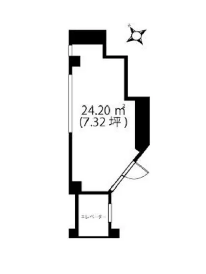 貸店舗(スケルトン)の平面図