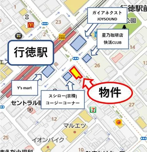 行徳のスケルトン店舗物件の地図