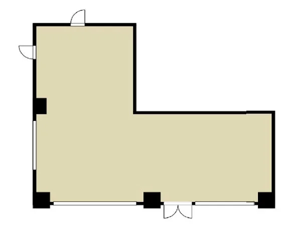 貸店舗(スケルトン)の平面図