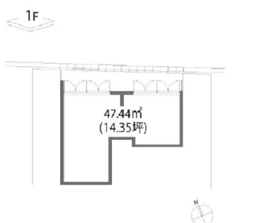 武蔵小山のスケルトン物件の平面図