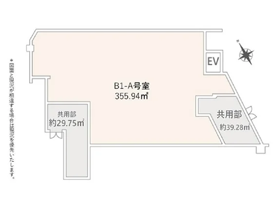 狭山市のスケルトン物件の平面図