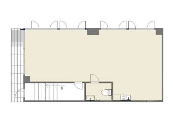 半蔵門のスケルトン店舗物件の平面図