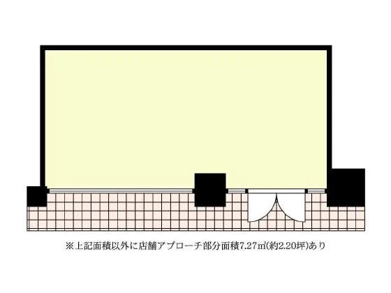白金台の事務所仕様店舗物件の平面図