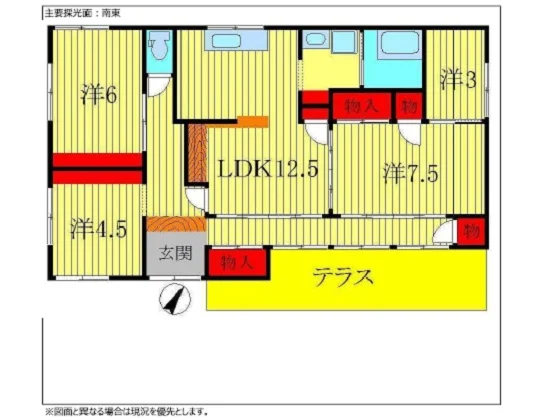 貸店舗(事務所仕様)の平面図