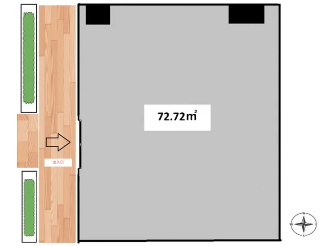 貸店舗(スケルトン)の平面図