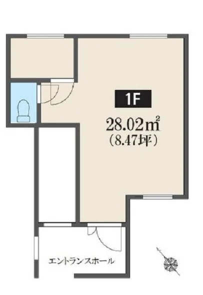 貸店舗(事務所仕様)の平面図