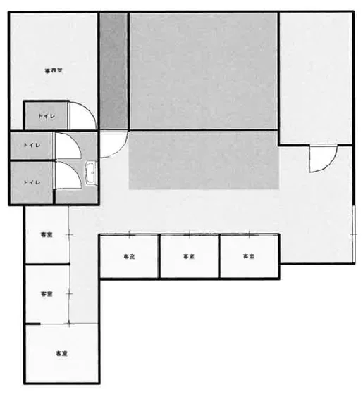 イタリアンの居抜き物件の平面図