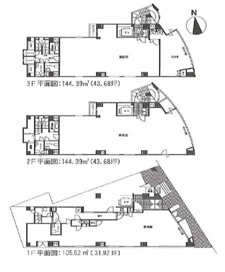 根津の居抜き店舗の平面図