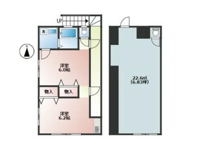 居酒屋の居抜き物件の平面図