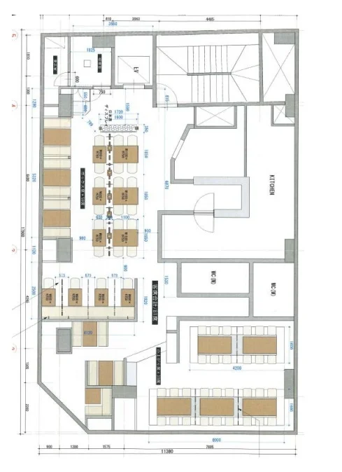 綱島の居酒屋居抜きの平面図