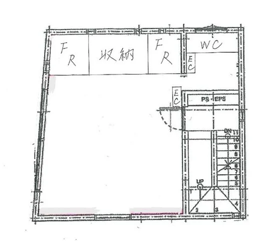 下北沢の居抜き店舗の平面図